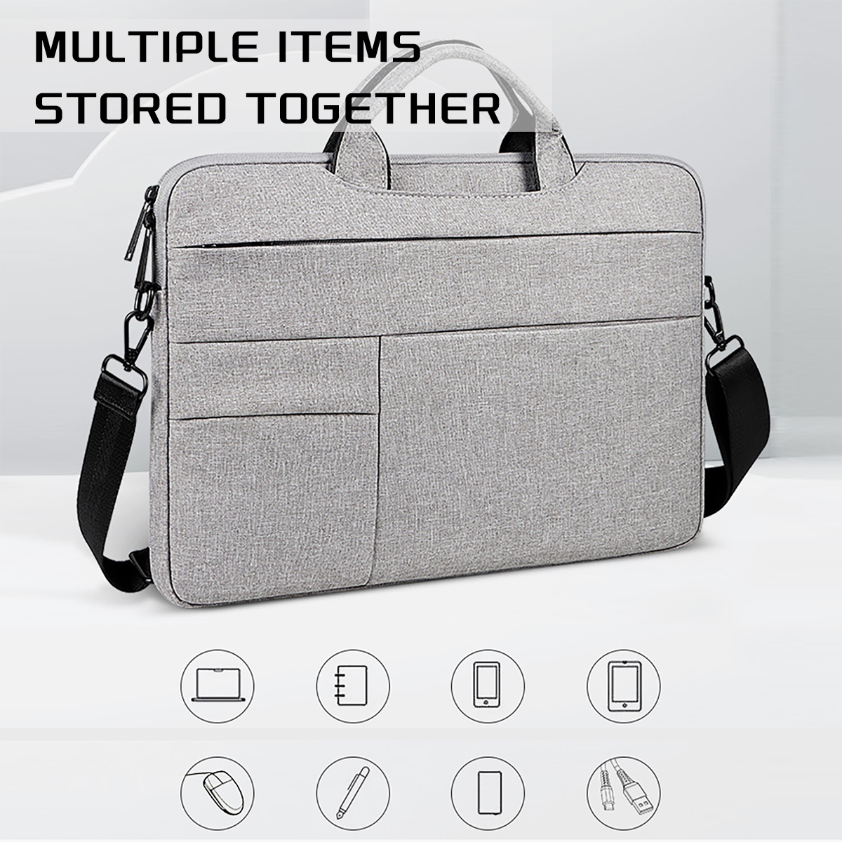 13-15.6 Inch Laptop Bag, Laptop Carrying Case Shoulder Strap Carrying Briefcase, Business Leisure Or School Laptop Bag thumbnail
