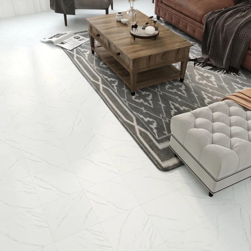 12 In. W X 12 In. L 4 Mil Peel And Stick Flooring Tile, Water Resistant Vinyl Tile Flooring -36 Sq. Ft. Case, Set Of 36 thumbnail