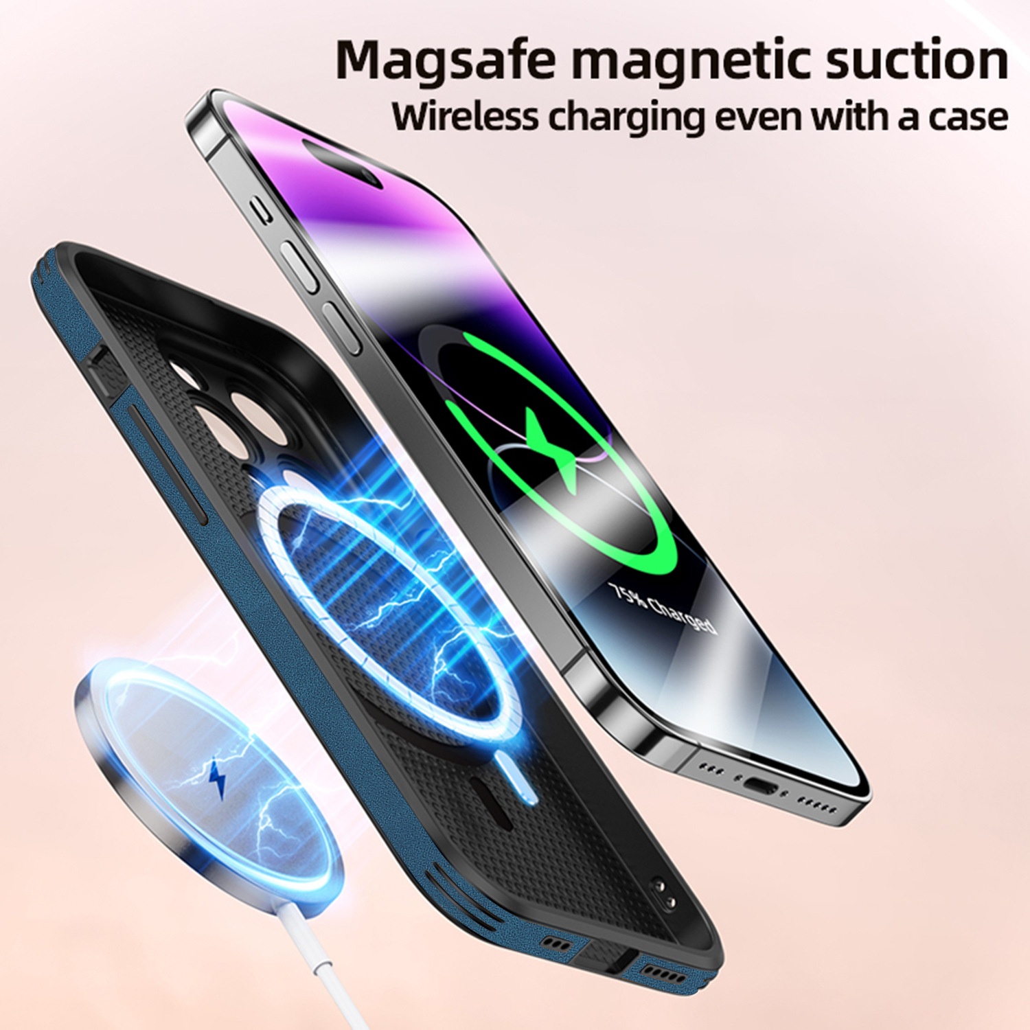 16 Series Magnetic Charging Moose Head Printing Phone Case thumbnail